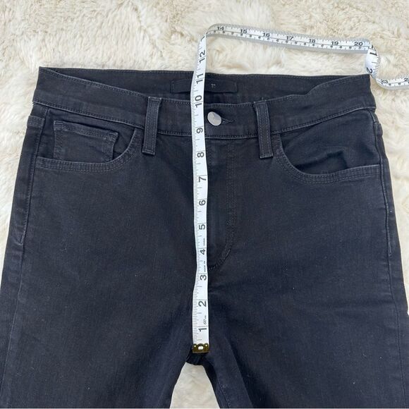 Joe's Jeans Black The Charlie High Rise Skinny Ankle Raw Hem Jean, 29 - Picture 6 of 10